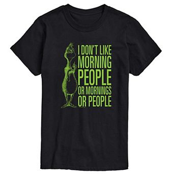 Big & Tall Dr. Seuss Grinch Morning People Graphic Tee