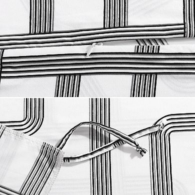 City Scene Mainline White Twin Duvet Cover and Sham Set