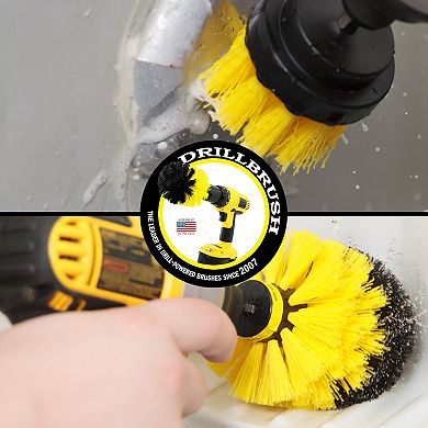 2 Piece Medium Stiffness Cleaning Brushes For Cleaning Tile, Grout, Shower, Bathtub