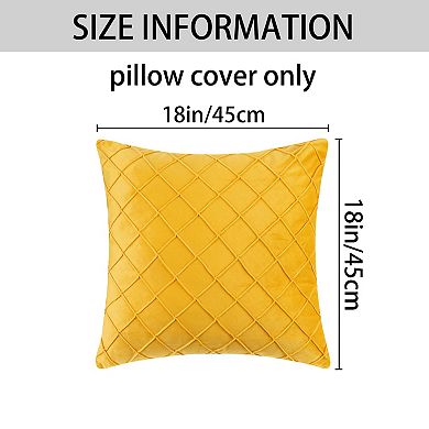 Solid Velvet Geometric Textured Decorative Pillow Covers Cushion Covers 12" X 20", 18" X 18"