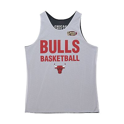 Men s Mitchell Ness Black White Chicago Bulls Hardwood Classics Reversible Mesh Practice Jersey