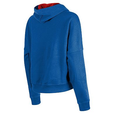 Women's New Era Royal Buffalo Bills Throwback Boxy Pullover Hoodie