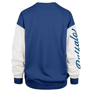 Women's '47 Royal Buffalo Bills Double Header Rise Andie Pullover Sweatshirt