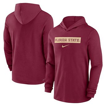 Men's Nike Garnet Florida State Seminoles Sideline Hoodie Performance Long Sleeve T-Shirt
