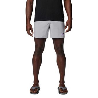 Men's Columbia Gray LSU Tigers PFG Terminal Roamer�� Omni-Shade�� Stretch Shorts