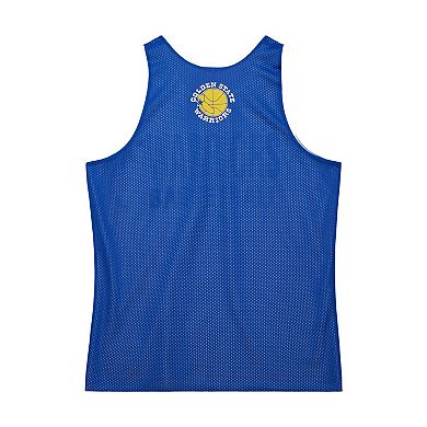 Men's Mitchell & Ness Royal/White Golden State Warriors Hardwood Classics Reversible Mesh Practice Jersey