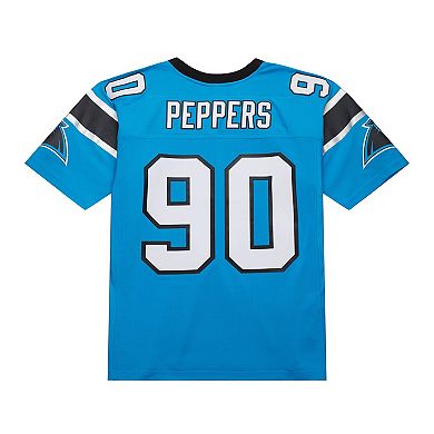 Men's Mitchell & Ness Julius Peppers Blue Carolina Panthers Legacy Replica Jersey