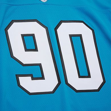 Men's Mitchell & Ness Julius Peppers Blue Carolina Panthers Legacy Replica Jersey