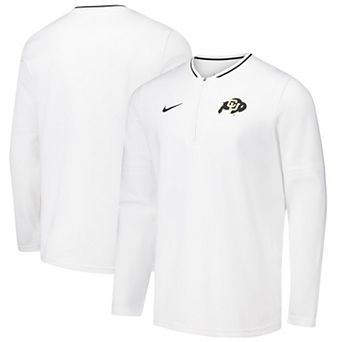 Men's Nike White Colorado Buffaloes Coaches Quarter-Zip Jacket