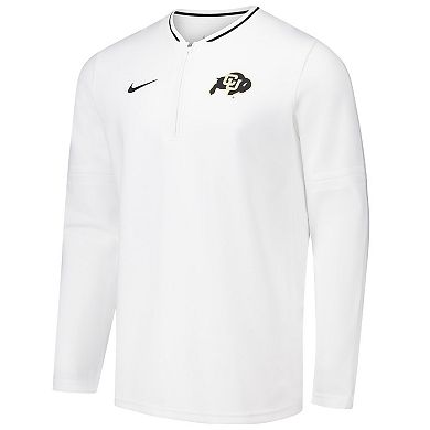 Men's Nike White Colorado Buffaloes Coaches Quarter-Zip Jacket