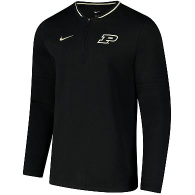 Men's Nike Black Purdue Boilermakers Coaches Quarter-Zip Jacket