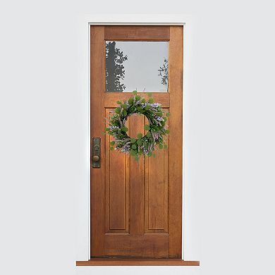 Purple Artificial Mixed Botanical Wreath