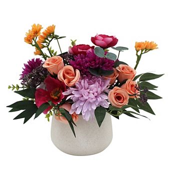 Artificial Pink Floral Arrangement Table Decor