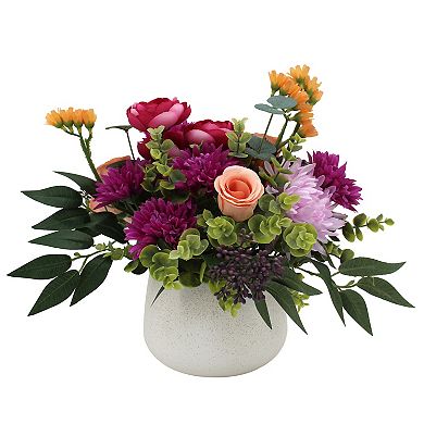 Artificial Pink Floral Arrangement Table Decor