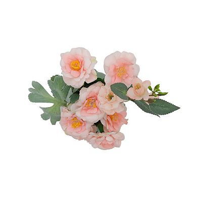 Artificial Pink Peonies in Green Ceramic Vase Table Décor