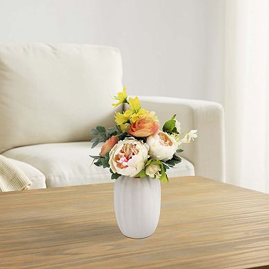 Artificial Mixed Roses Floral Arrangement Table Decor
