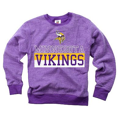 Youth Wes & Willy Purple Minnesota Vikings Reversible Fleece Pullover Sweatshirt