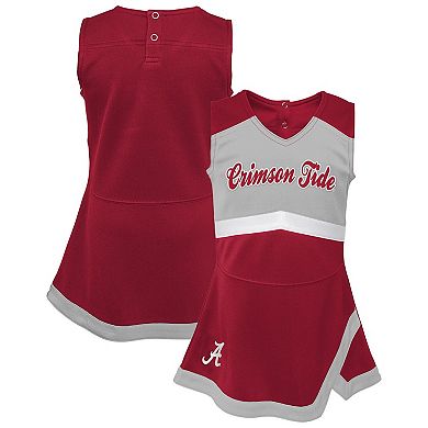 Girls Youth Crimson Alabama Crimson Tide Cheer Captain Jumper Dress