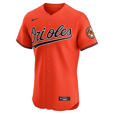 Men's Nike Orange Baltimore Orioles Alternate Vapor Premier Elite Patch Jersey