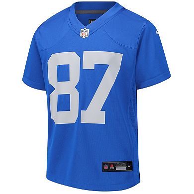 Youth Nike Sam LaPorta Blue Detroit Lions Alternate Game Jersey