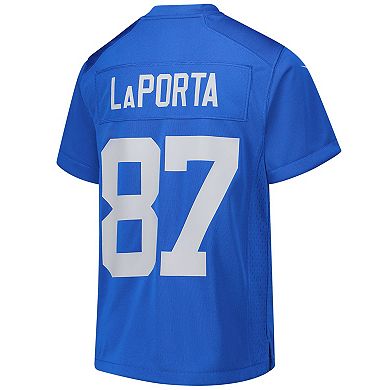 Youth Nike Sam LaPorta Blue Detroit Lions Alternate Game Jersey