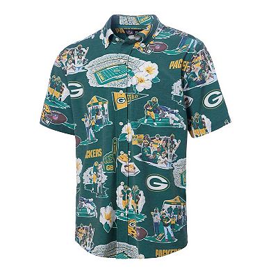 Men's Reyn Spooner Green Green Bay Packers Scenic Button-Down Shirt
