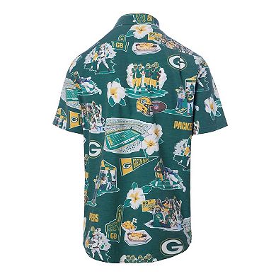 Men's Reyn Spooner Green Green Bay Packers Scenic Button-Down Shirt