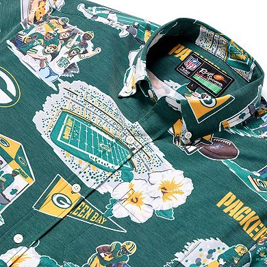 Men's Reyn Spooner Green Green Bay Packers Scenic Button-Down Shirt
