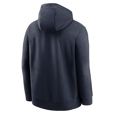 Men's Nike Navy Houston Texans Club Logo Pullover Hoodie