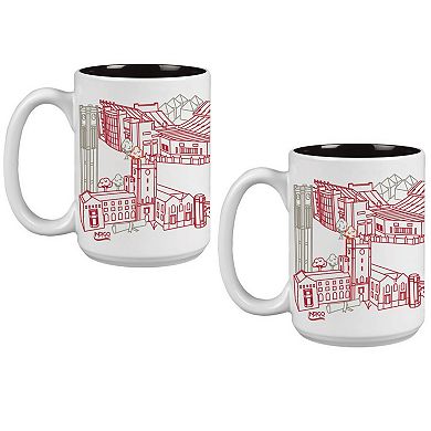 Oklahoma Sooners 15oz. Campus Line Art Coffee Mug Two-Pack