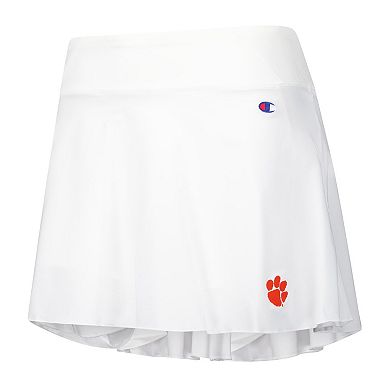 Women's Champion White Clemson Tigers Tailgate Soft Touch Skort