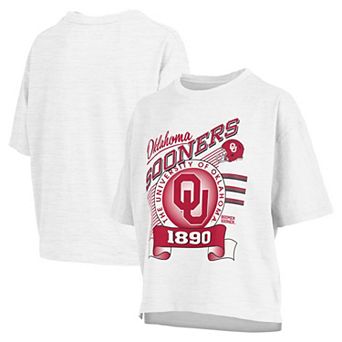Women's Pressbox White Oklahoma Sooners Rock & Roll Slub��T-Shirt