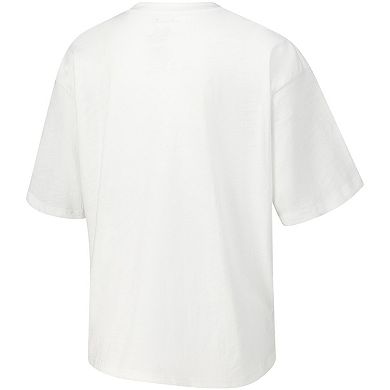 Women's Pressbox White Ohio State Buckeyes Rock & Roll Slub T-Shirt