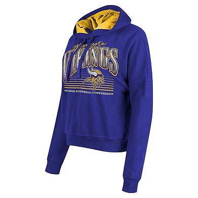 Women's New Era Purple Minnesota Vikings Boxy Pullover Hoodie
