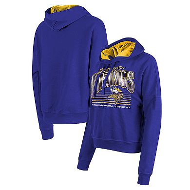 Women's New Era Purple Minnesota Vikings Boxy Pullover Hoodie