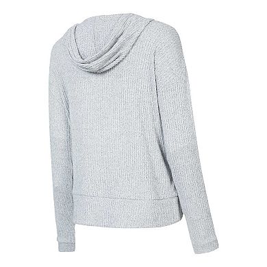 Women's Concepts Sport Gray New York Giants Juniper Long Sleeve Hoodie T-Shirt & Shorts Set