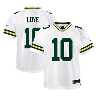 Youth Nike Jordan Love White Green Bay Packers Player Game Jersey
