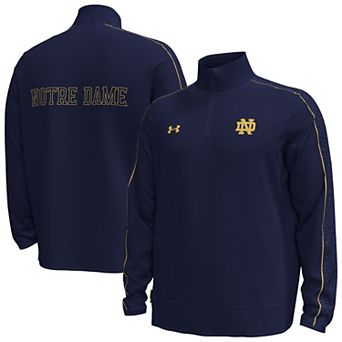 Men's Under Armour Navy Notre Dame Fighting Irish Command Quarter-Zip Sweatshirt