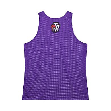 Men's Mitchell & Ness Purple/White Toronto Raptors Hardwood Classics Reversible Mesh Practice Jersey