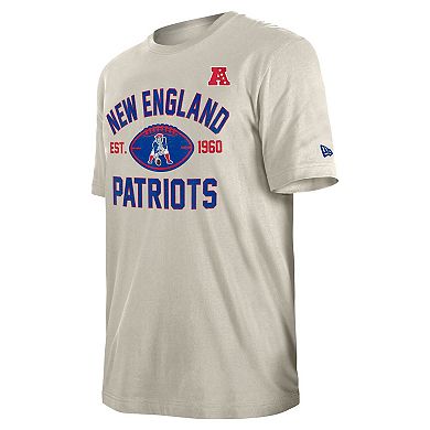 Men's New Era Tan New England Patriots 3rd Down Retro Logo T-Shirt