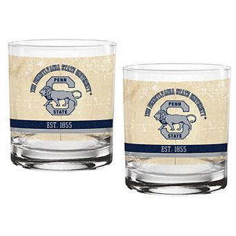 Penn State Nittany Lions Two-Pack 14oz. Tan Vintage Glass Set