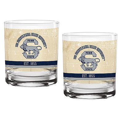 Penn State Nittany Lions Two-Pack 14oz. Tan Vintage Glass Set