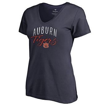 Women's Navy Auburn Tigers Graceful V-Neck T-Shirt