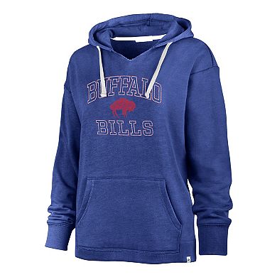 Women's '47 Royal Buffalo Bills Plus Size Clarity Kennedy Pullover Hoodie