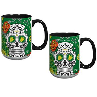 Oregon Ducks Two-Pack Dia De Los Muertos Mug Set