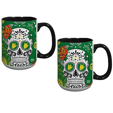 Oregon Ducks Two-Pack Dia De Los Muertos Mug Set