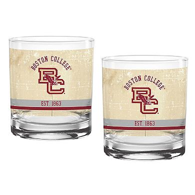 Boston College Eagles Two-Pack 14oz. Tan Vintage Glass Set