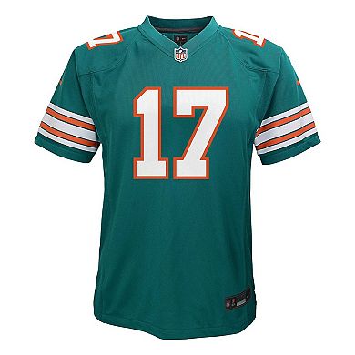 Youth Nike Jaylen Waddle Aqua Miami Dolphins Alternate Player Game Jersey