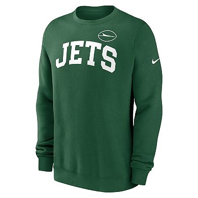 Men's Nike Green New York Jets Club Pullover Sweatshirt