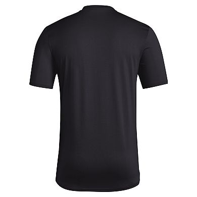 Men's adidas Black Louisville Cardinals 2024 Locker Trilateral Pre-Game T-Shirt